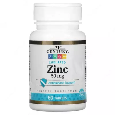 Цинк 21st Century Zinc 50 mg