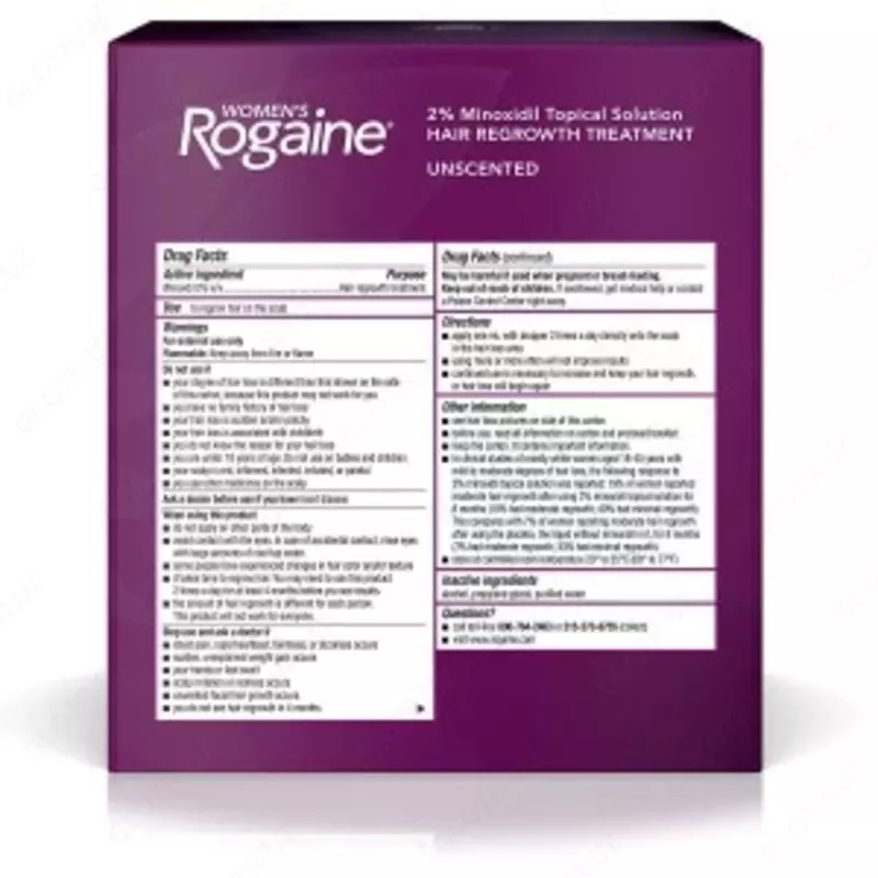 Лосьон для женщин Women's Rogaine 2% Minoxidil Topical Solution (миноксидил 2%) - 350 000 сум