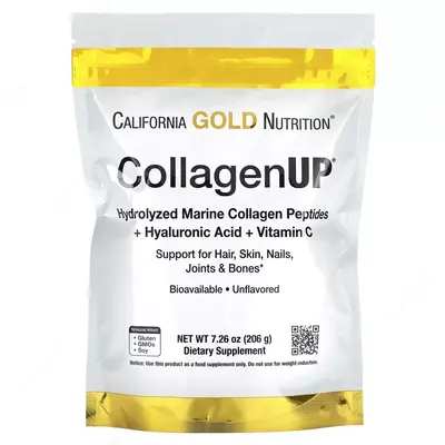 CALIFORNIA GOLD NUTRITION COLLAGENUP (гидролизованный морской коллаген+гиалуроновая кислота+ витамин С)
