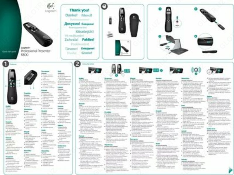 Профессиональны презентер Logitech Professional Presenter R800 Black USB
