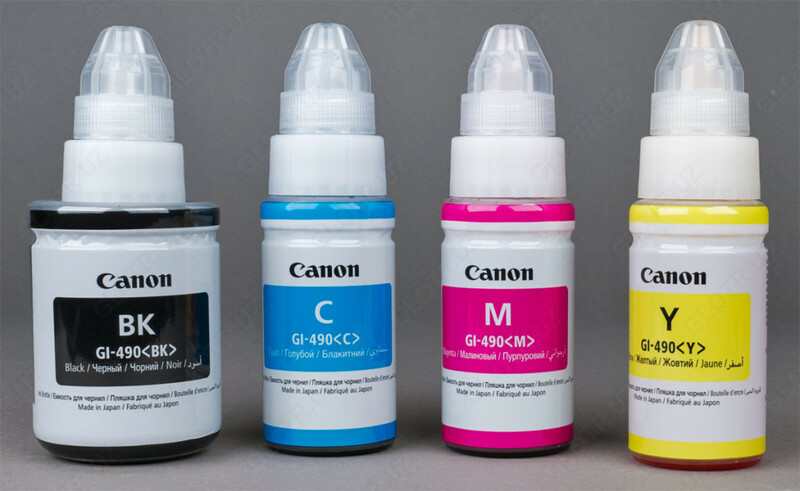Оригинальные чернила для Canon PIXMA G серии GI-490PGBK, GI-490C, GI-490M, GI-490Y