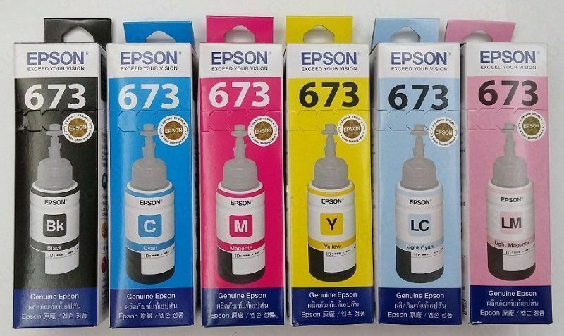 Чернила (серия L) комплект 6 цветов (оригинал) 673