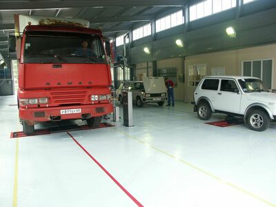 ЛТК-16000 автоматизированная универсальная линия технического контроля для легковых, грузовых большегрузных автомобилей, а также автобусов всех категорий с осевой нагрузкой до 16 тонн.