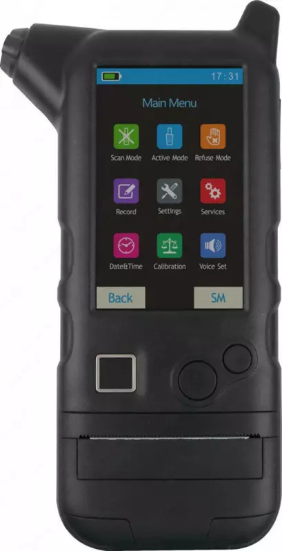 Elektrokimyoviy sensorli professional alkotester, ALCOSTOP 8000S fotofiksatsiyali printer