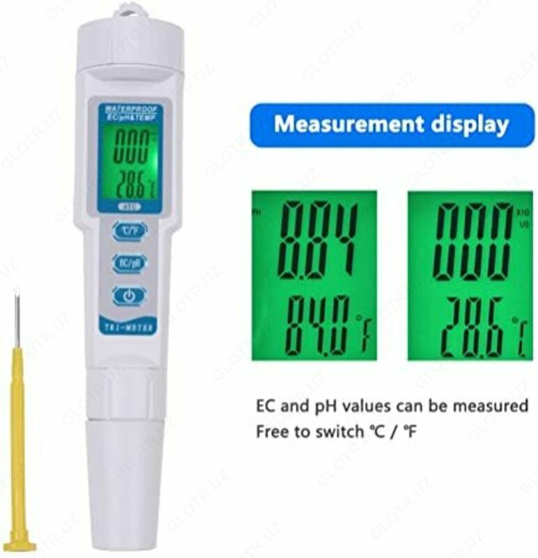 Высокоточный Профессиональный 3 в 1 тестер воды TDS/pH/TEMP - 499 000 сум