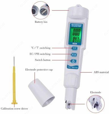 Высокоточный Профессиональный 3 в 1 тестер воды TDS/pH/TEMP Только в розницу