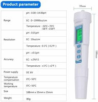 Высокоточный Профессиональный 3 в 1 тестер воды TDS/pH/TEMP STOP SMOKE