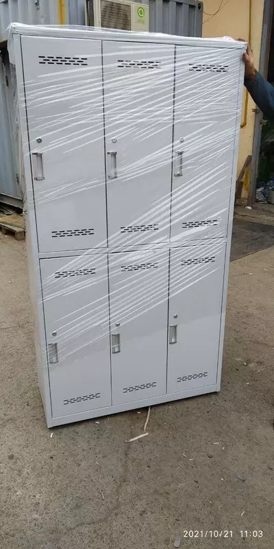 4х секционный 2х ярусный Металлический Шкаф для одежды