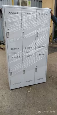 Шкаф металлический 2х ярусный 6 ти секционный