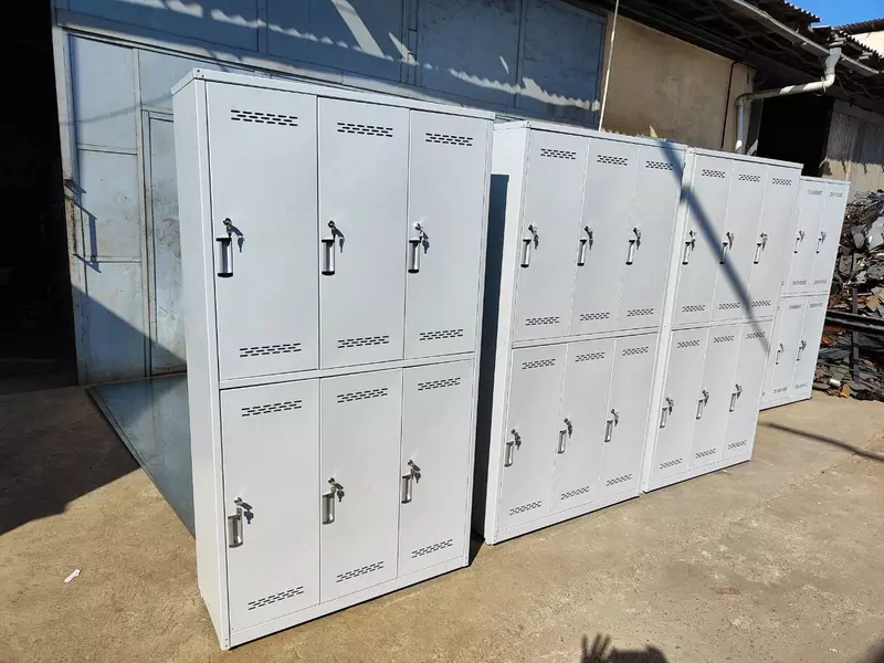 Шкаф металлический 2х ярусный 6 ти секционный