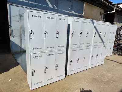 Шкаф металлический 2х ярусный 6 ти секционный