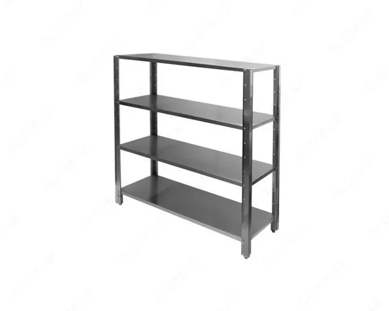 Стеллажи из черного и нержавеющего метала