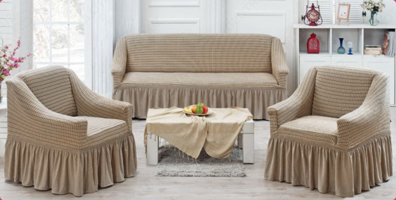 Химчистка мебельных чехлов диван + 2 кресла