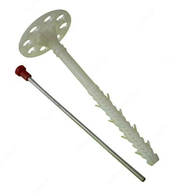 Дюбель пластмассовый 10*185мм с оцинкованным металлическим стержнем и термоголовкой