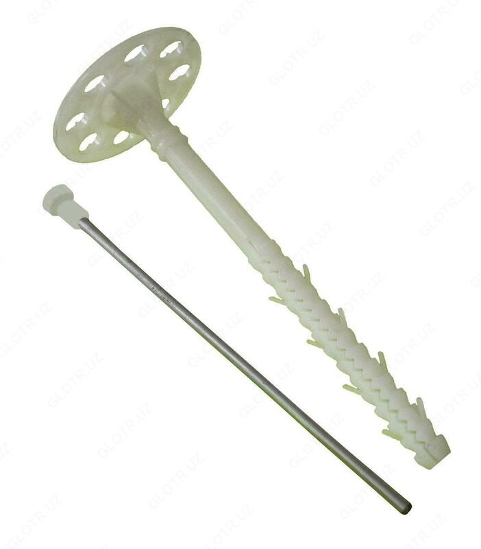 Galvanizli metall novda va termal boshli plastik dublon 10 * 185mm - {0} so'mdan