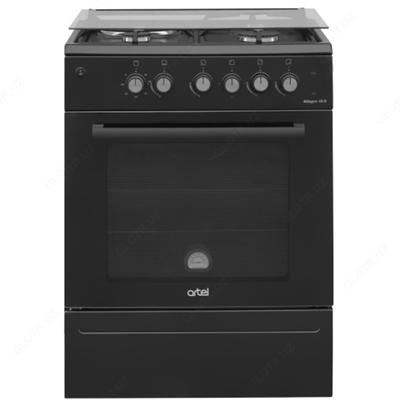 Gazli pechka Artel Apetito 10 G GP panjarasiz mat qora quyma temir