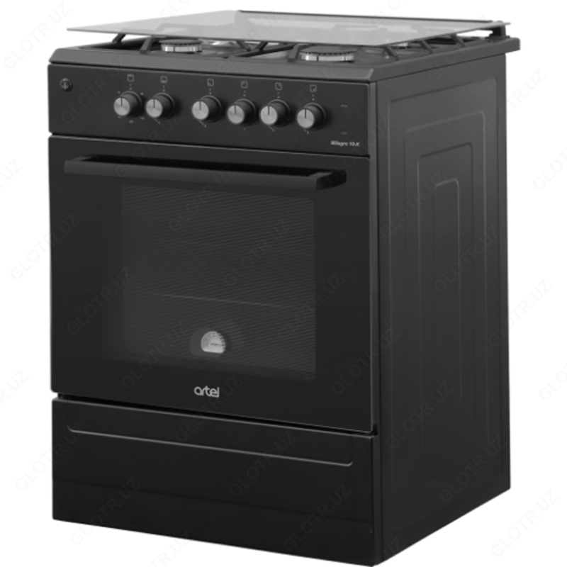 Gazli pechka Artel Apetito 10 G GP panjarasiz mat qora quyma temir