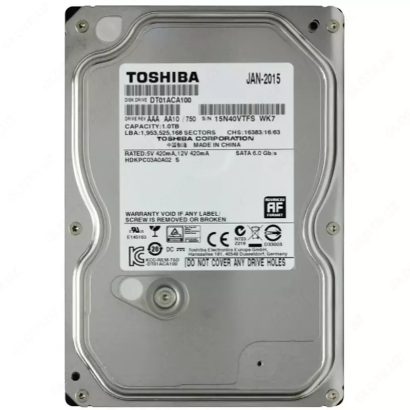 Жесткий диск Toshiba DT01ACA100 HDD 1TB 3.5" 7200 об/мин