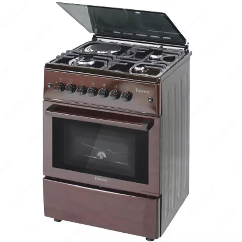 Газоэлектрическая плита Ferre BT60-20DB (FFD) Темно-древесный