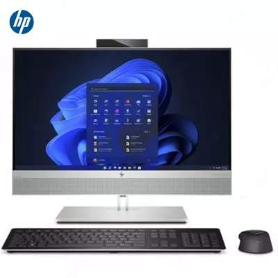 Моноблок HP EliteOne 800 G8 (Intel Core i5-11500/ DDR4 8GB 3200/ SSD 256GB/ FHD 27" IPS/ Intel Iris Xe/ No DVD/ Wireless kb + mouse/ W11P/ Ru) Silver