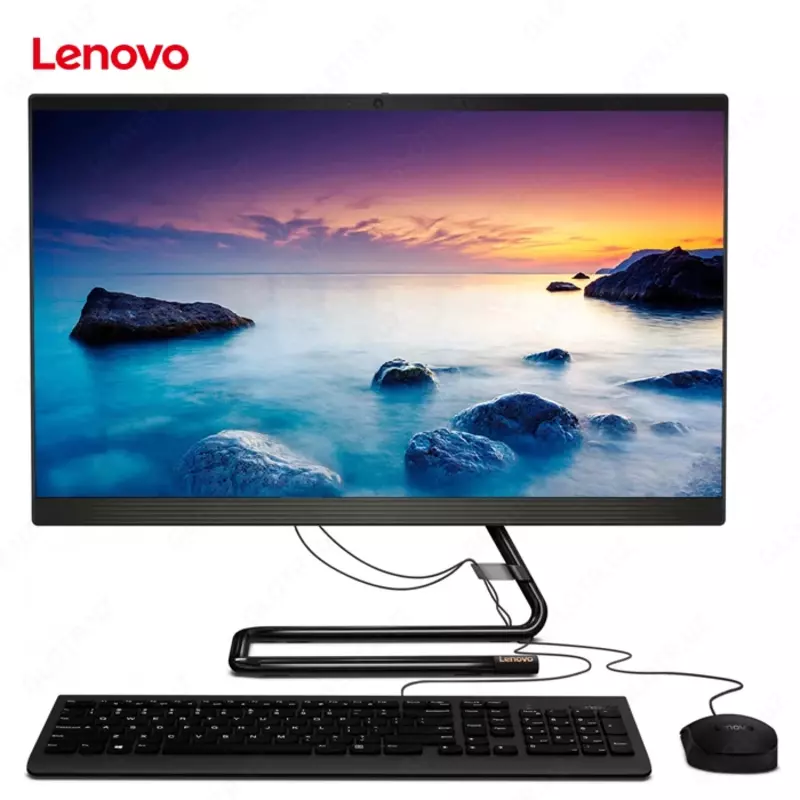 Моноблок Lenovo Ideacenter A340-24IWL (Intel i3-10110U/ DDR4 4GB/ HDD 1000GB/ 23,8 IPS FHD LCD/ Integrated Intel UHD Graphics/ No DVD/ Keyboard + mouse/ RU) Black