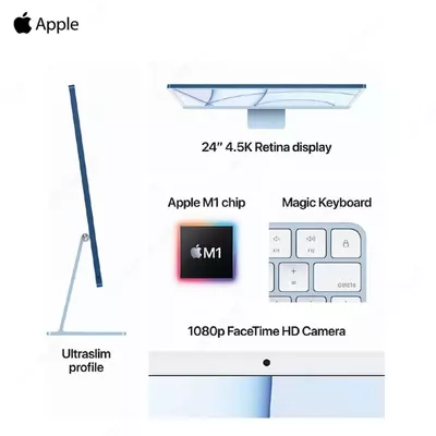 Моноблок Apple iMac 24 | Apple M1 8-Core | 16GB | SSD 256GB | MacOS | Blue