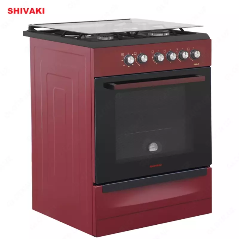 Комбинированная плита Shivaki 6300-K Бордовый