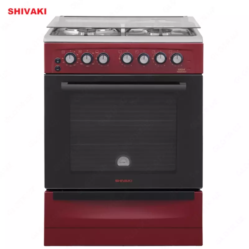 Комбинированная плита Shivaki 6302-K Бордовый