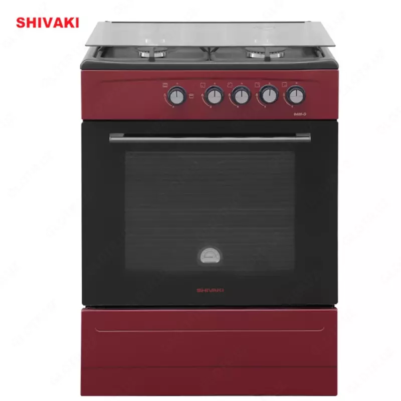 Газовая плита Shivaki 6400-G Бордовый