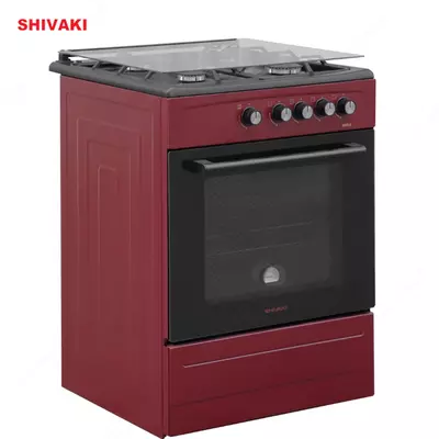 Газовая плита Shivaki 6400-G Бордовый
