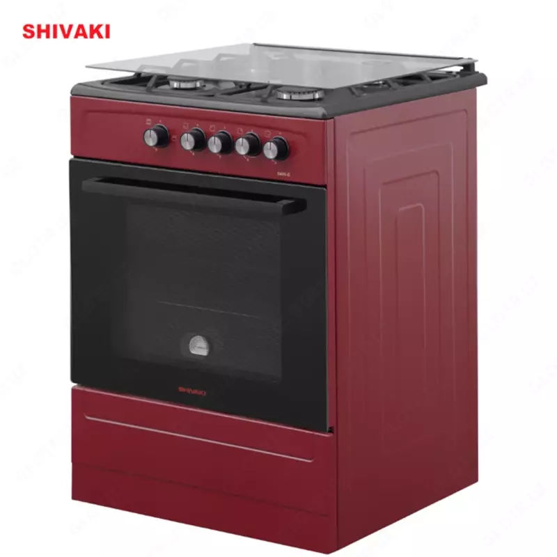 Газовая плита Shivaki 6400-G Бордовый
