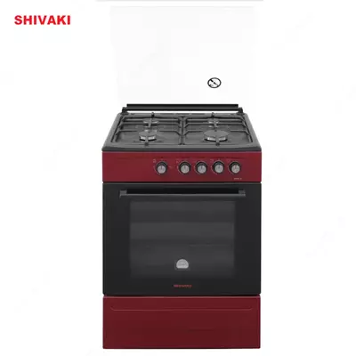 Газовая плита Shivaki 6400-G Бордовый