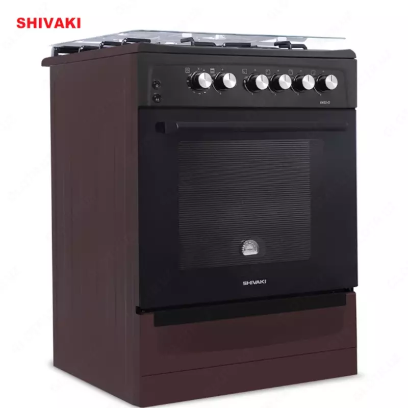 Газовая плита Shivaki 6402-G Бордовый