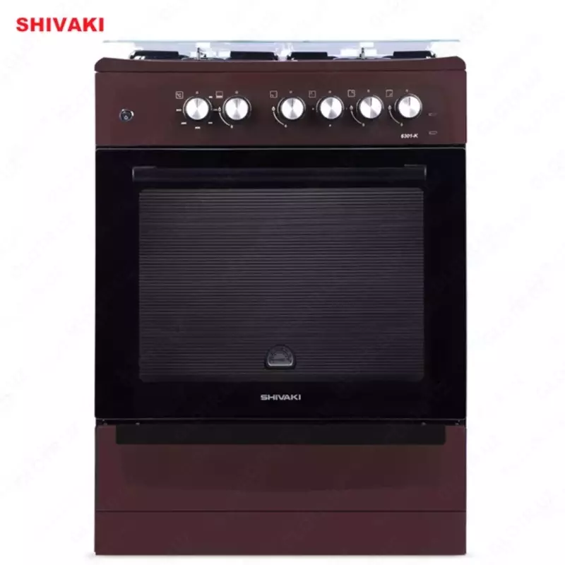 Комбинированная плита Shivaki 6301-K КП с Газ контроль Коричневый