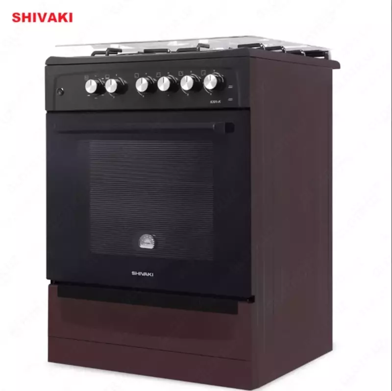 Комбинированная плита Shivaki 6301-K КП с Газ контроль Коричневый