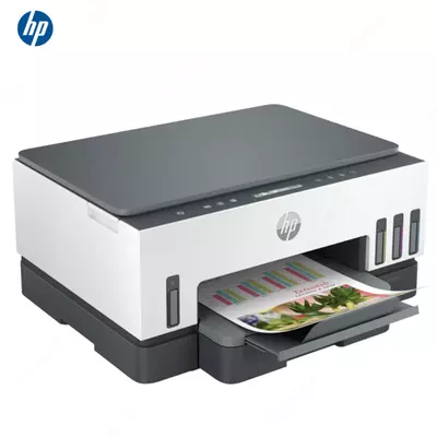 Принтер HP - Smart Tank 720 Wireless AiO (A4, 15 стр/мин, 128Mb, струйное МФУ, LCD, USB2.0, WiFi, двуст.печать, ID Copy)