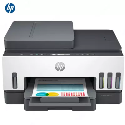 Принтер HP - Smart Tank 750 Wireless AiO (A4, 15 стр/мин, 128Mb, струйное МФУ, LCD, USB2.0, WiFi, двуст.печать, ID Copy, закрытый лоток, ADF, Ethernet)