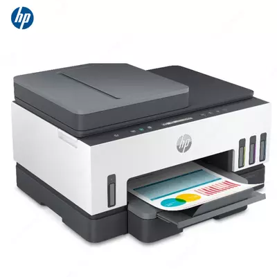 Принтер HP - Smart Tank 750 Wireless AiO (A4, 15 стр/мин, 128Mb, струйное МФУ, LCD, USB2.0, WiFi, двуст.печать, ID Copy, закрытый лоток, ADF, Ethernet)