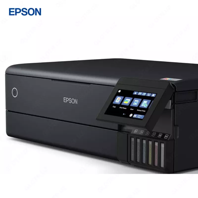 Струйный принтер Epson L8180, цветная, A5, 15 стр/мин (цветн. А4), AirPrint, Ethernet (RJ-45), USB, Wi-Fi, черный