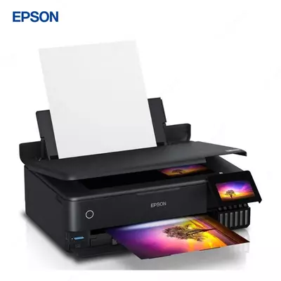 Струйный принтер Epson L8180, цветная, A5, 15 стр/мин (цветн. А4), AirPrint, Ethernet (RJ-45), USB, Wi-Fi, черный