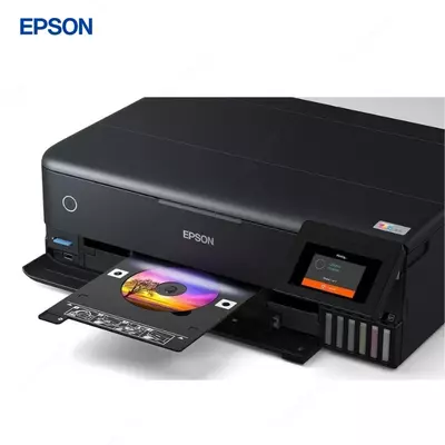 Струйный принтер Epson L8180, цветная, A5, 15 стр/мин (цветн. А4), AirPrint, Ethernet (RJ-45), USB, Wi-Fi, черный