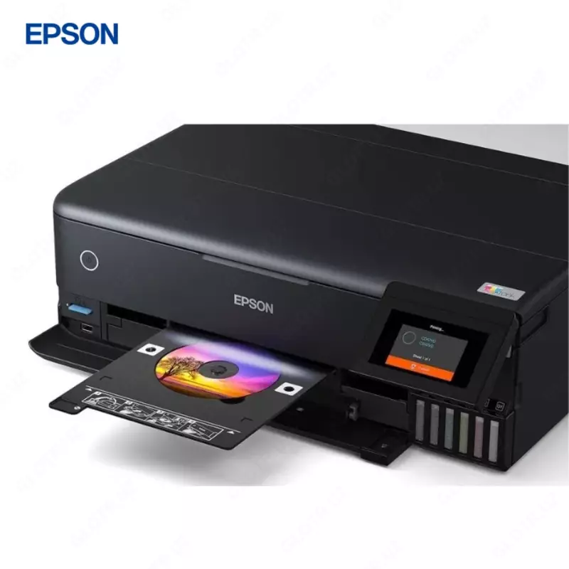 Струйный принтер Epson L8180, цветная, A5, 15 стр/мин (цветн. А4), AirPrint, Ethernet (RJ-45), USB, Wi-Fi, черный