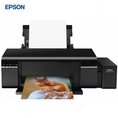 Струйный принтер Epson L805, цветная, A4, 38 стр/мин (цветн. А4), USB, Wi-Fi, черный