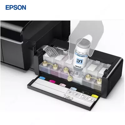 Струйный принтер Epson L805, цветная, A4, 38 стр/мин (цветн. А4), USB, Wi-Fi, черный