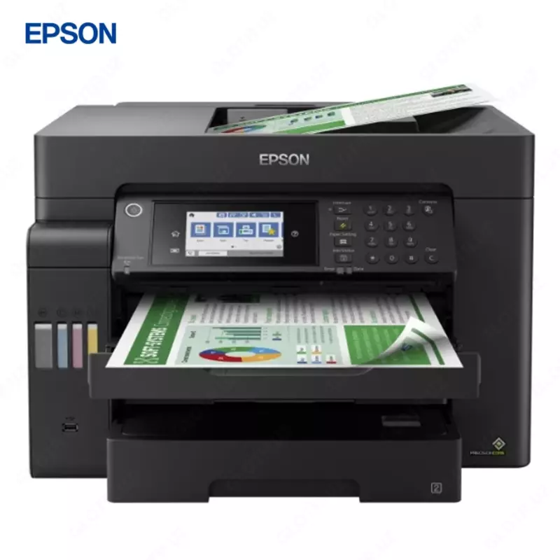 Струйный принтер Epson L15150, цветная, A3, 22 стр/мин (цветн. А3), AirPrint, Ethernet (RJ-45), USB, Wi-Fi, черный