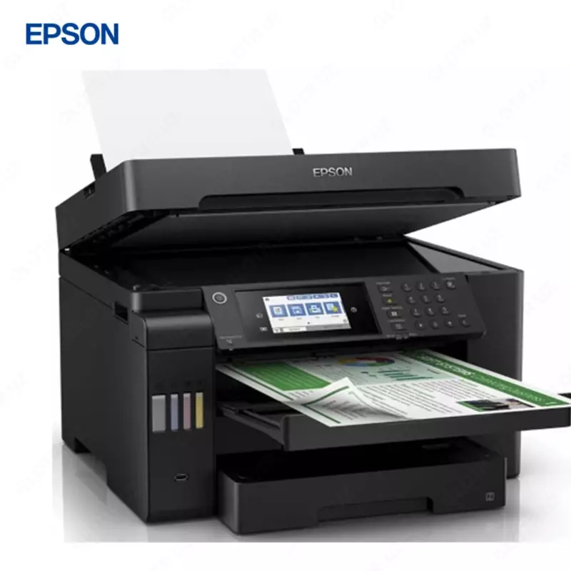 Струйный принтер Epson L15150, цветная, A3, 22 стр/мин (цветн. А3), AirPrint, Ethernet (RJ-45), USB, Wi-Fi, черный