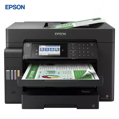 Струйный принтер Epson L15160, цветная, A4, 32 стр/мин (цветн. А4), Ethernet (RJ-45), USB, Wi-Fi, черный