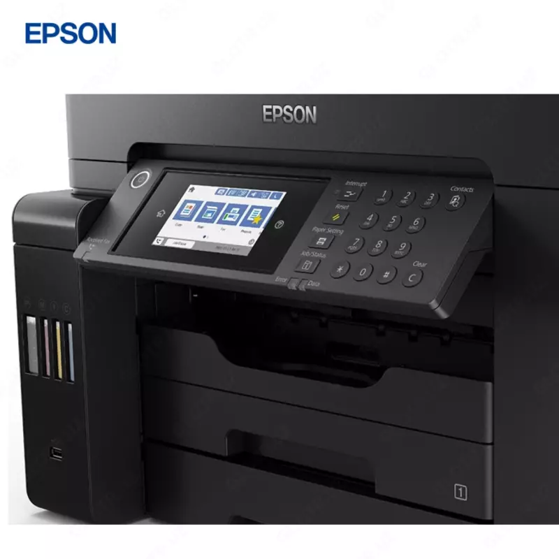 Струйный принтер Epson L15160, цветная, A4, 32 стр/мин (цветн. А4), Ethernet (RJ-45), USB, Wi-Fi, черный