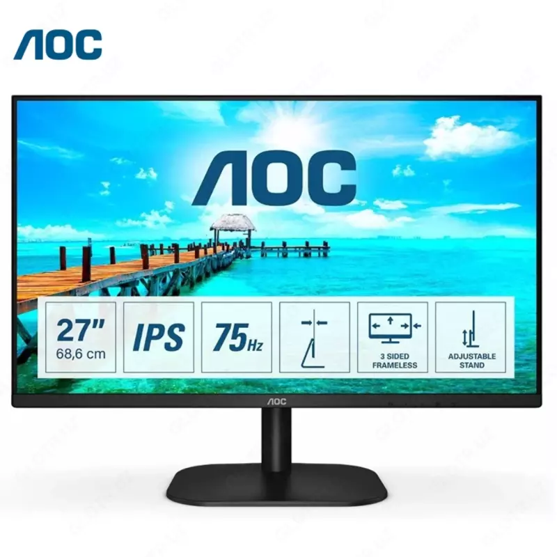 Монитор AOC - 27" 27B2H LED Monitor, IPS, 75Hz, 4mc, FHD (1920х1080), VGA, HDMI