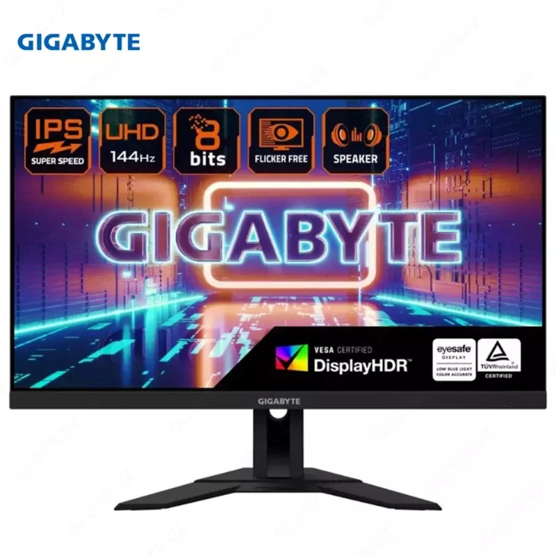 Монитор Gigabyte - 28" M28U-EK KVM Gaming Monitor, IPS, 144hz, 1mc, UHD (3440 х 1440), HDMI, DisplayPort, Type C, USB, Black